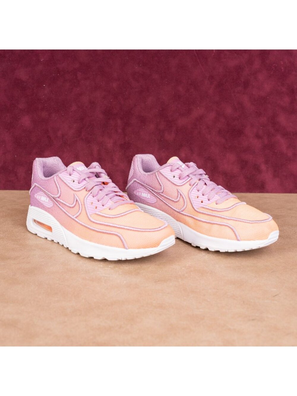 Nike Women Air Max 90 Ultra 2.0 Br Sunset Glow-Orchid 917523 800 Sneakers Sz 5